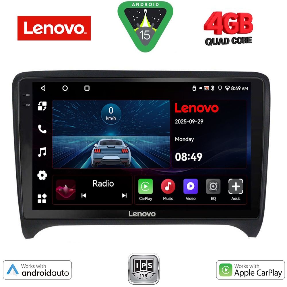 Βλησαρούλης Car Center - LENOVO LVE 8009_CPAA (9inc) MULTIMEDIA TABLET for AUDI TT  mod. 2007-2015