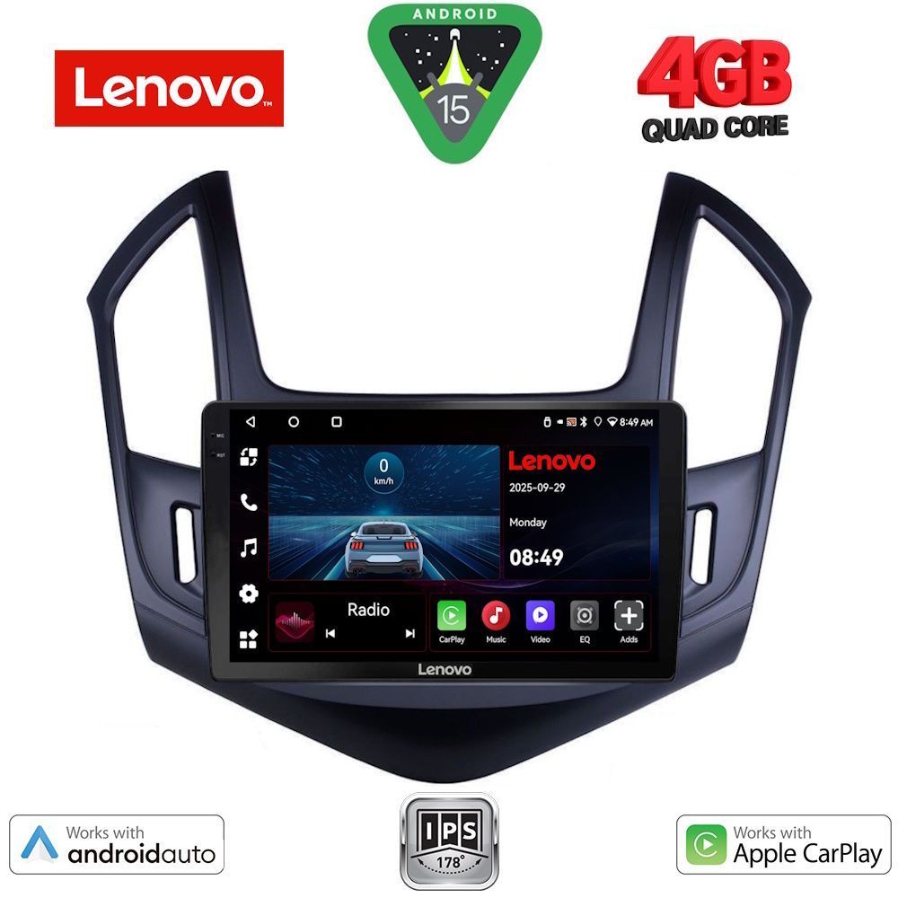 Βλησαρούλης Car Center - LENOVO LVE 8077_CPAA (9inc) MULTIMEDIA TABLET for CHEVROLET CRUZE mod. 2013-2015