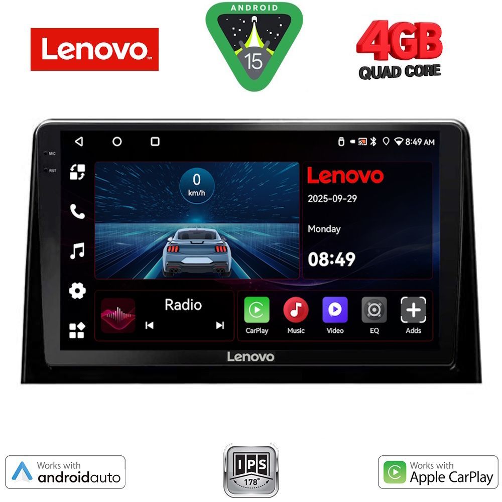 Βλησαρούλης Car Center - LENOVO LVE 8082_CPAA (10inc) MULTIMEDIA TABLET for CITROEN BERLINGO – OPEL COMBO – PEUGEOT PARTNER – TOYOTA PROACE mod. 2018> - FIAT DOBLO mod. 2022>