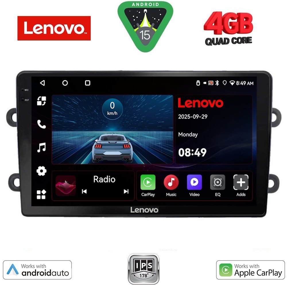 Βλησαρούλης Car Center - LENOVO LVE 8102_CPAA (9inc) MULTIMEDIA TABLET for DACIA DUSTER mod. 2012-2019