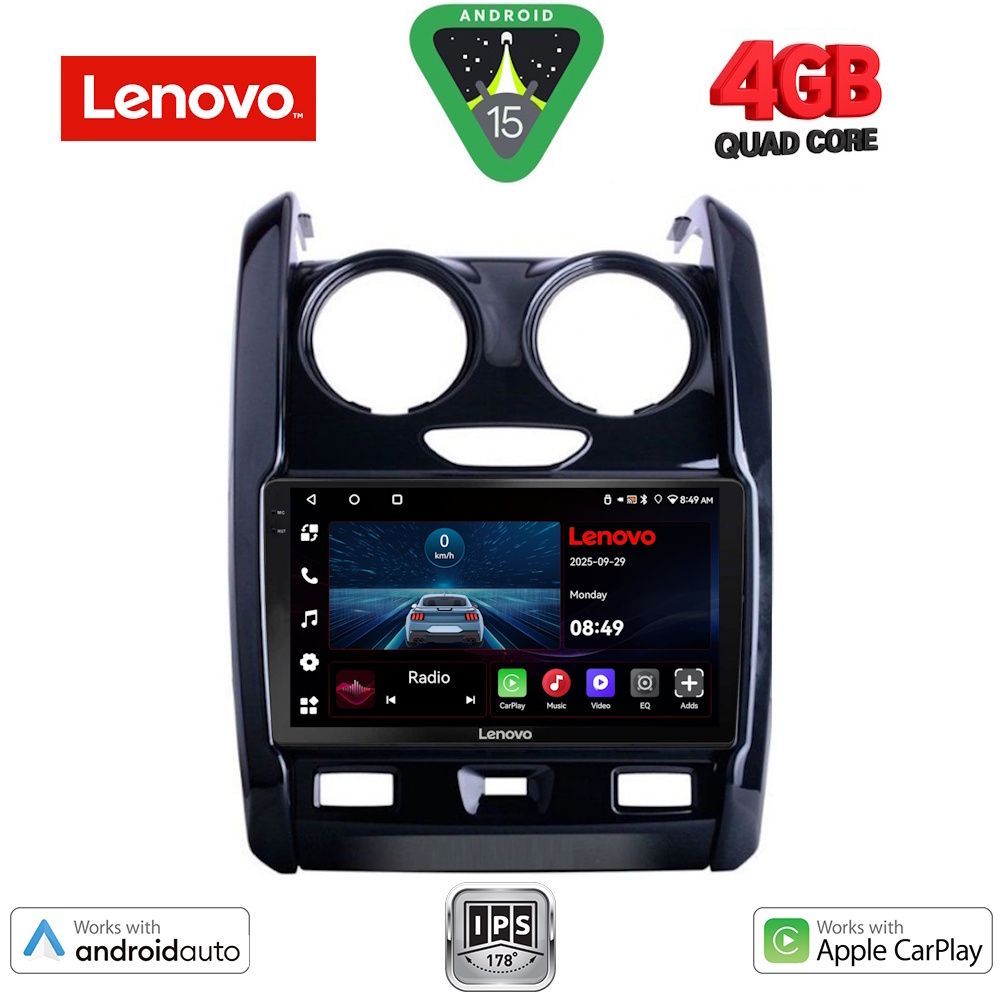 Βλησαρούλης Car Center - LENOVO LVE 8103_CPAA (9inc) MULTIMEDIA TABLET for DACIA DUSTER mod. 2012-2019