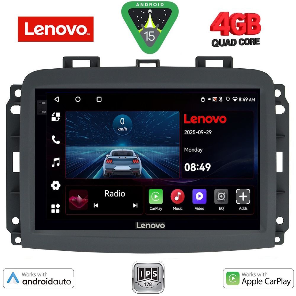Βλησαρούλης Car Center - LENOVO LVE 8132_CPAA (10inc) MULTIMEDIA TABLET for FIAT 500L mod. 2012-2024