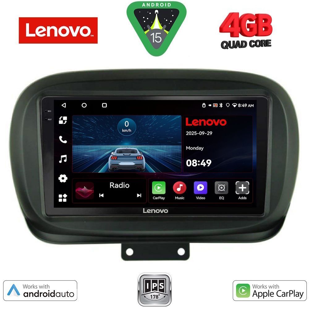 Βλησαρούλης Car Center - LENOVO LVE 8134_CPAA (9inc) MULTIMEDIA TABLET for FIAT 500Χ mod. 2014>