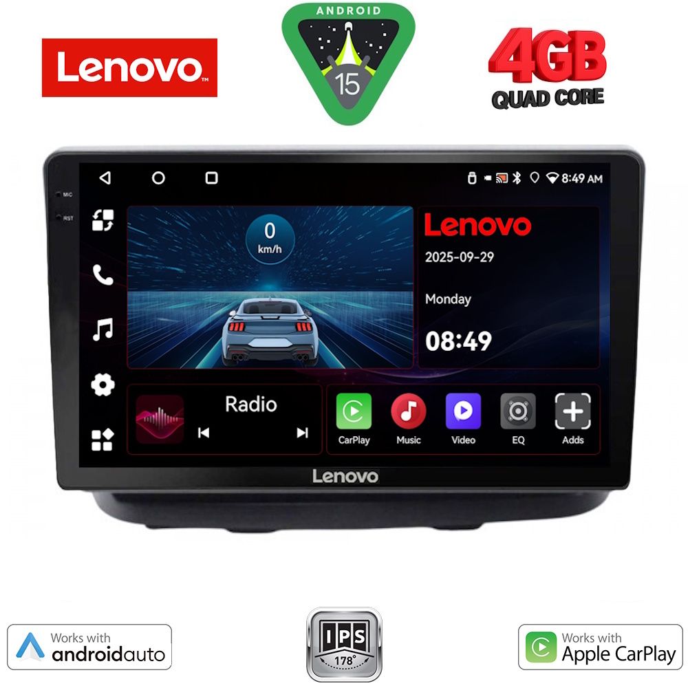 Βλησαρούλης Car Center - LENOVO LVE 8135_CPAA (10inc) MULTIMEDIA TABLET for FIAT DOBLO mod. 2002-2009