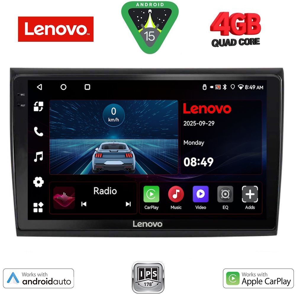 Βλησαρούλης Car Center - LENOVO LVE 8136_CPAA (9inc) MULTIMEDIA TABLET for FIAT BRAVO mod. 2007>