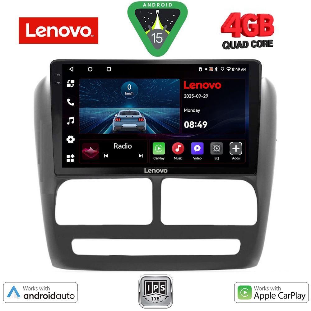 Βλησαρούλης Car Center - LENOVO LVE 8137_CPAA (9inc) MULTIMEDIA TABLET for FIAT DOBLO mod. 2010-2015