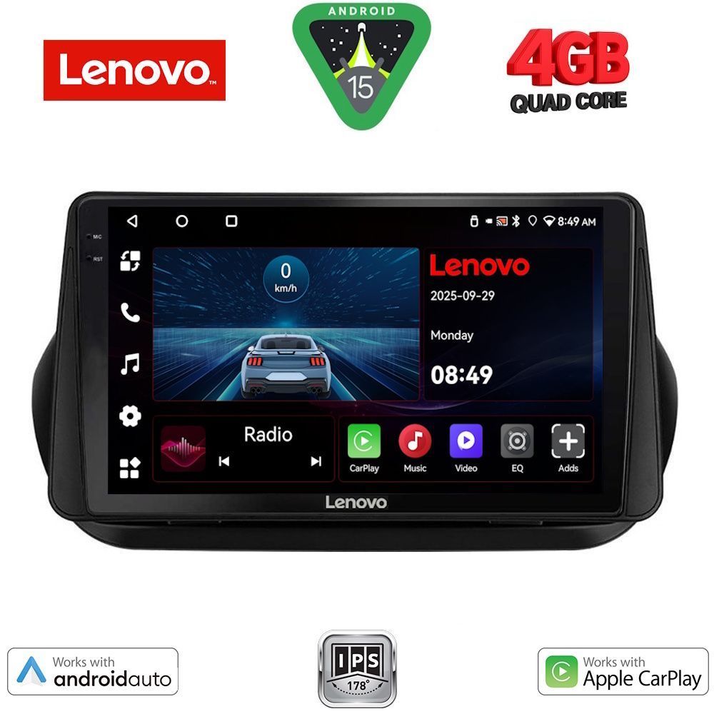 Βλησαρούλης Car Center - LENOVO LVE 8142_CPAA (9inc) MULTIMEDIA TABLET for CITROEN – FIAT – PEUGEOT mod. 2008-2018