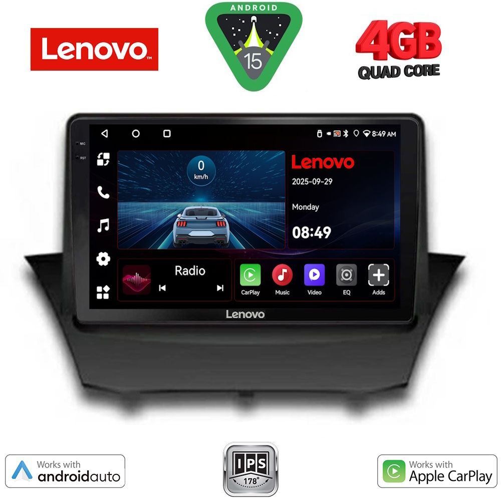 Βλησαρούλης Car Center - LENOVO LVE 8154A_CPAA (9inc) MULTIMEDIA TABLET for FORD FIESTA mod. 2008-2017