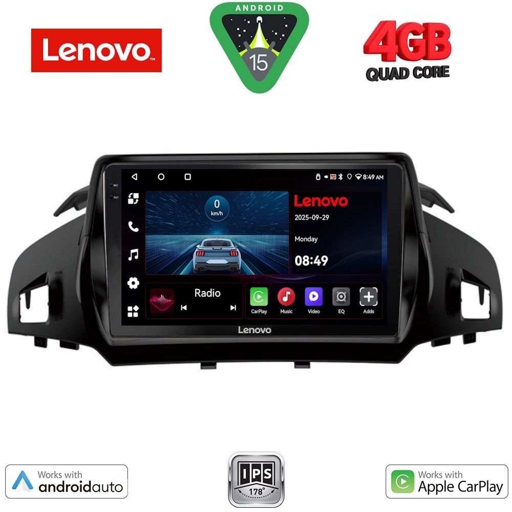 Βλησαρούλης Car Center - LENOVO LVE 8160_CPAA (9inc) MULTIMEDIA TABLET for FORD KUGA mod. 2013-2019 – CMAX mod. 2011>