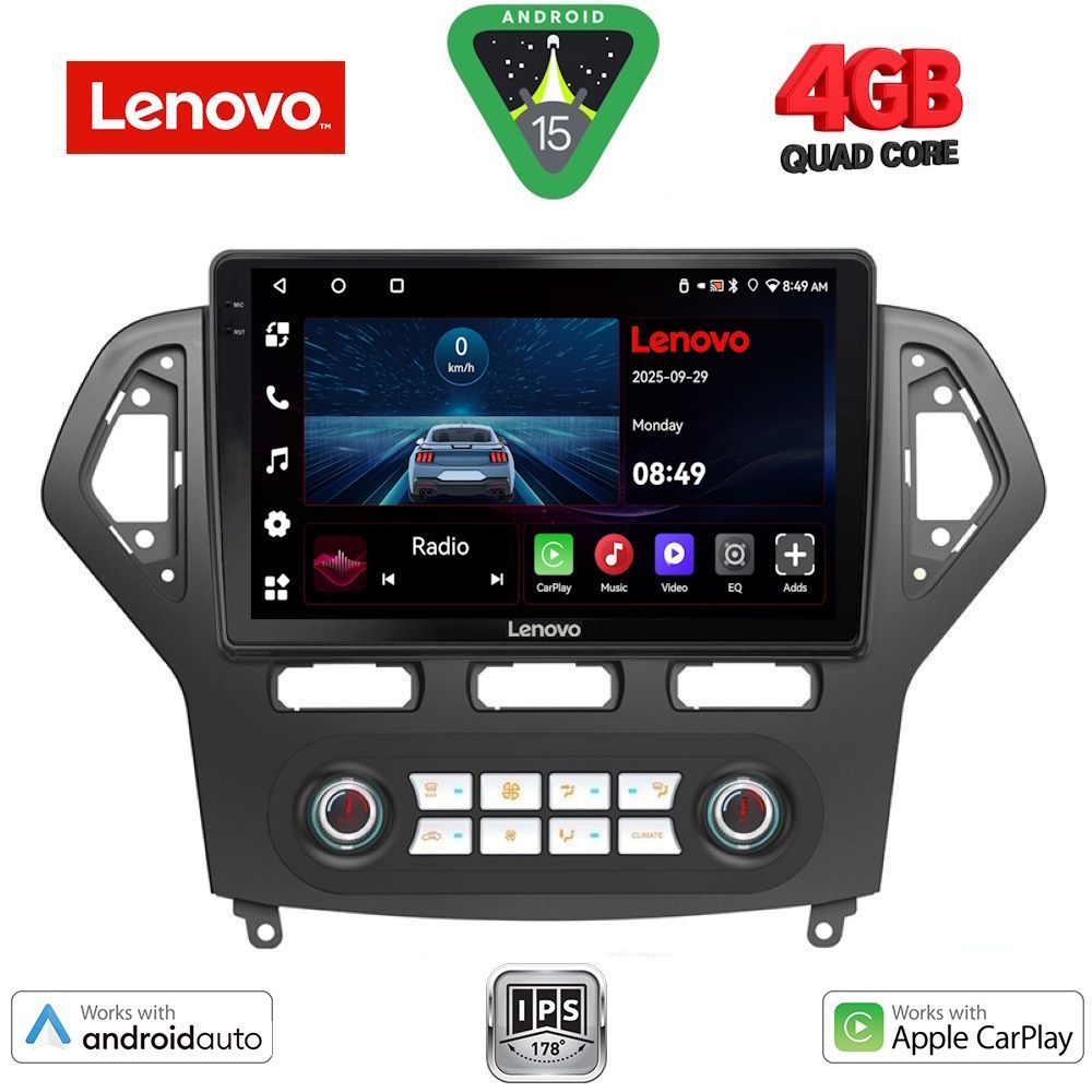 Βλησαρούλης Car Center - LENOVO LVE 8162_CPAA CLIMA (10inc) MULTIMEDIA TABLET for FORD MONDEO mod. 2007-2011