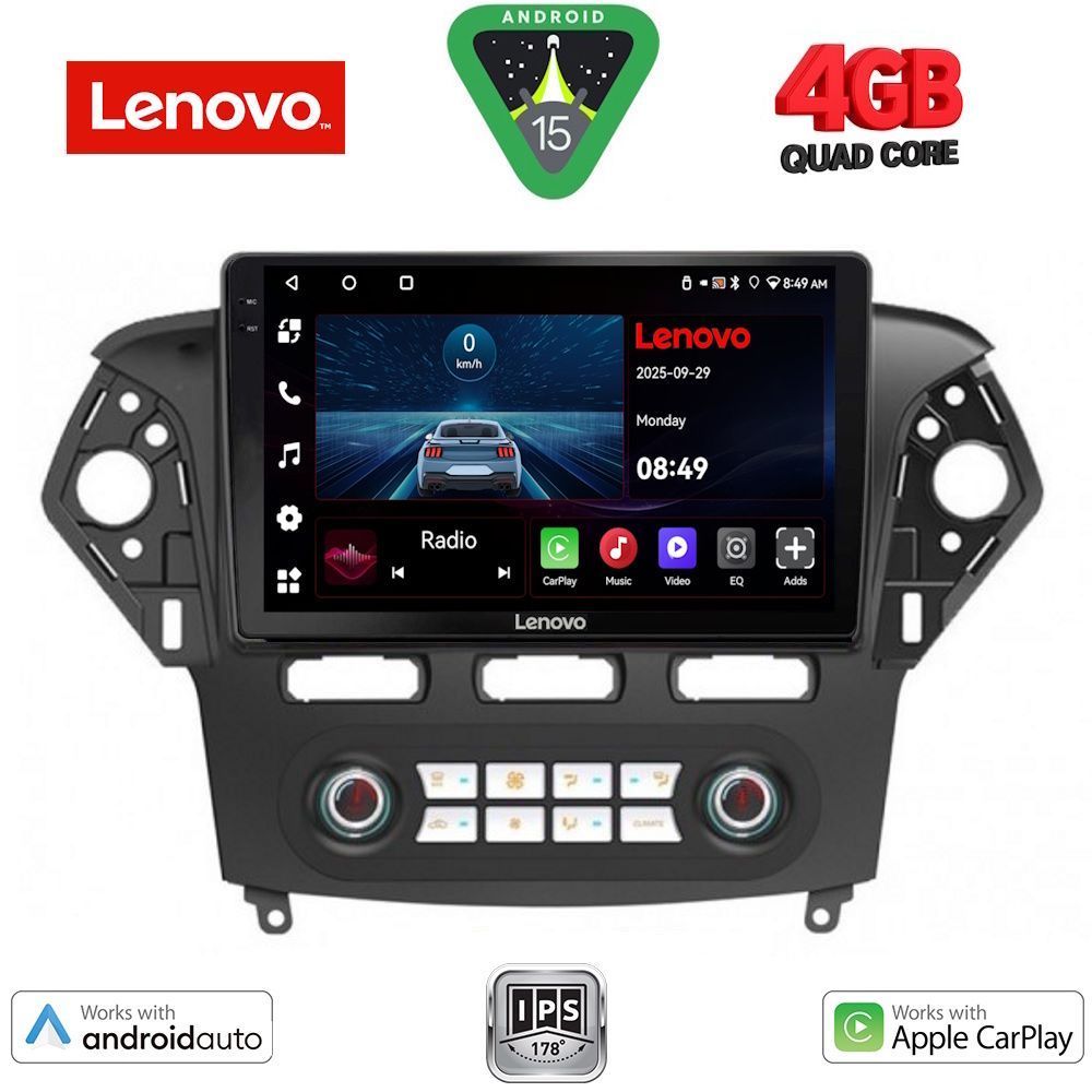 Βλησαρούλης Car Center - LENOVO LVE 8163_CPAA CLIMA (10inc) MULTIMEDIA TABLET for FORD MONDEO mod. 2011-2013