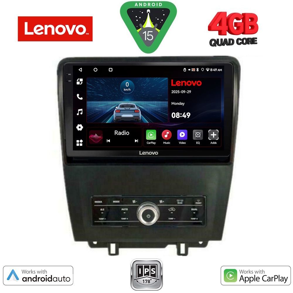 Βλησαρούλης Car Center - LENOVO LVE 8165_CPAA (9inc) MULTIMEDIA TABLET for FORD MUSTANG mod. 2010-2015