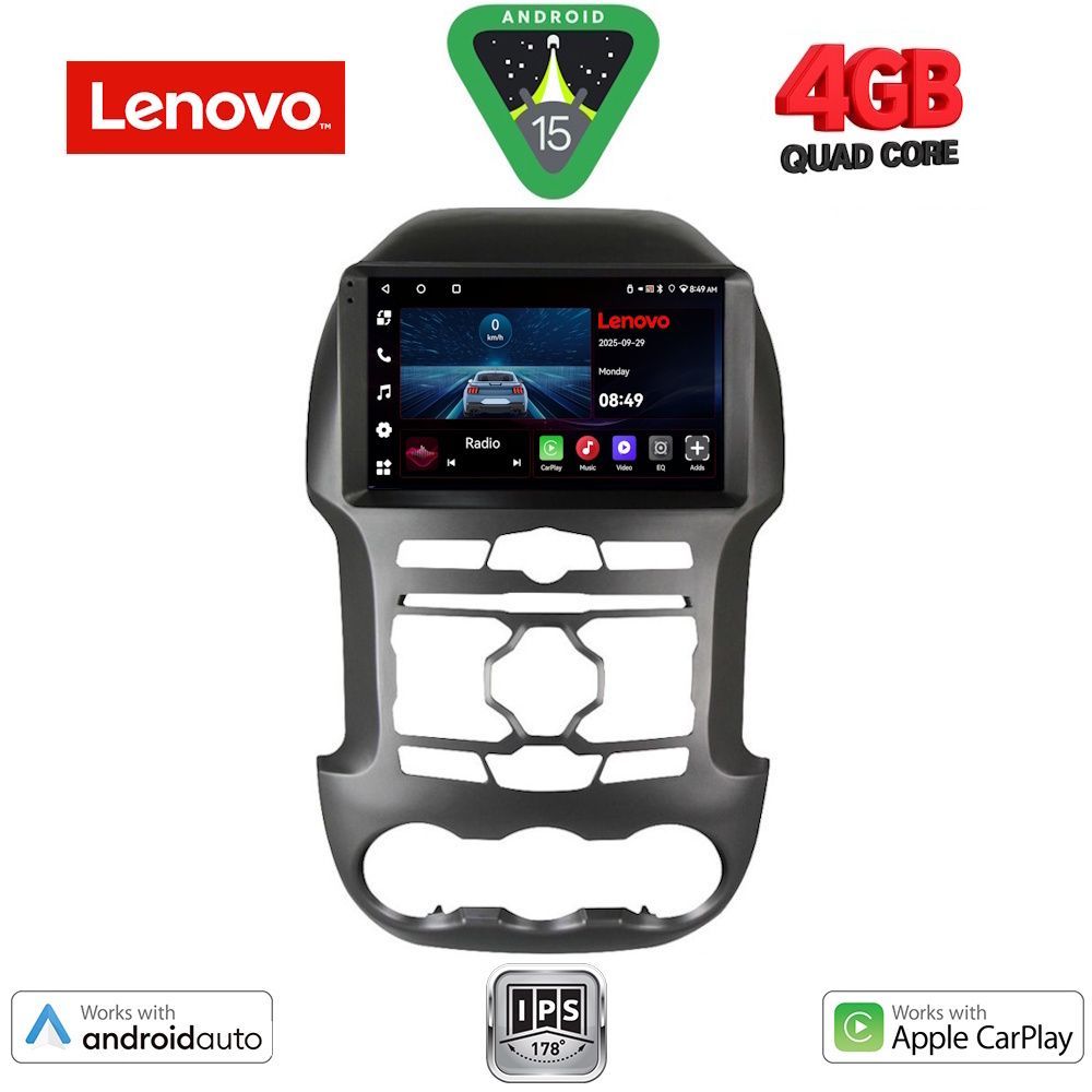 Βλησαρούλης Car Center - LENOVO LVE 8171S_CPAA (9inc) MULTIMEDIA TABLET for FORD RANGER mod. 2011-2015