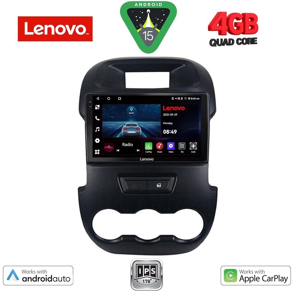 Βλησαρούλης Car Center - LENOVO LVE 8171_CPAA (9inc) MULTIMEDIA TABLET for FORD RANGER mod. 2011-2015
