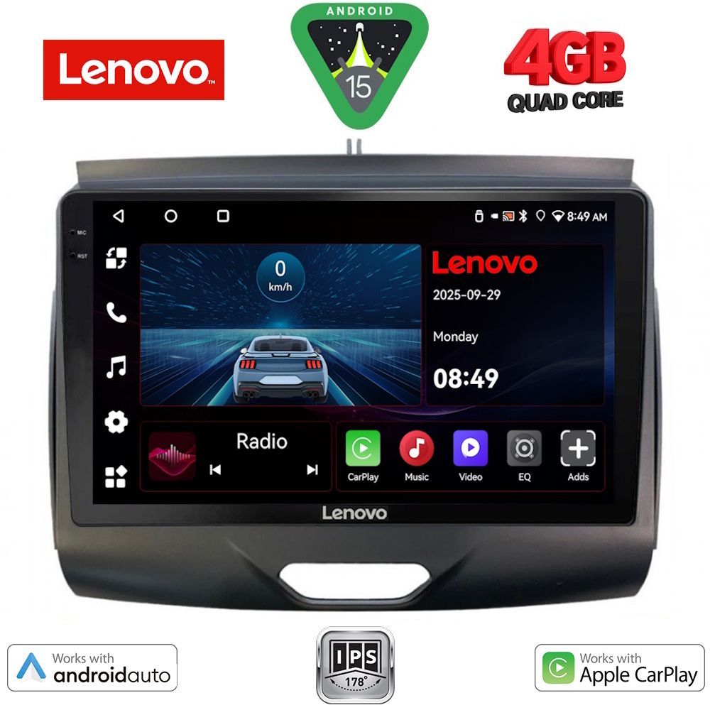 Βλησαρούλης Car Center - LENOVO LVE 8172_CPAA (9inc) MULTIMEDIA TABLET for FORD RANGER mod. 2015-2018