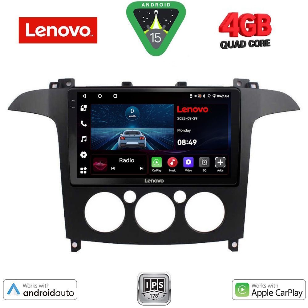 Βλησαρούλης Car Center - LENOVO LVE 8175_CPAA A/C (9inc) MULTIMEDIA TABLET for FORD SMAX mod. 2006-2014