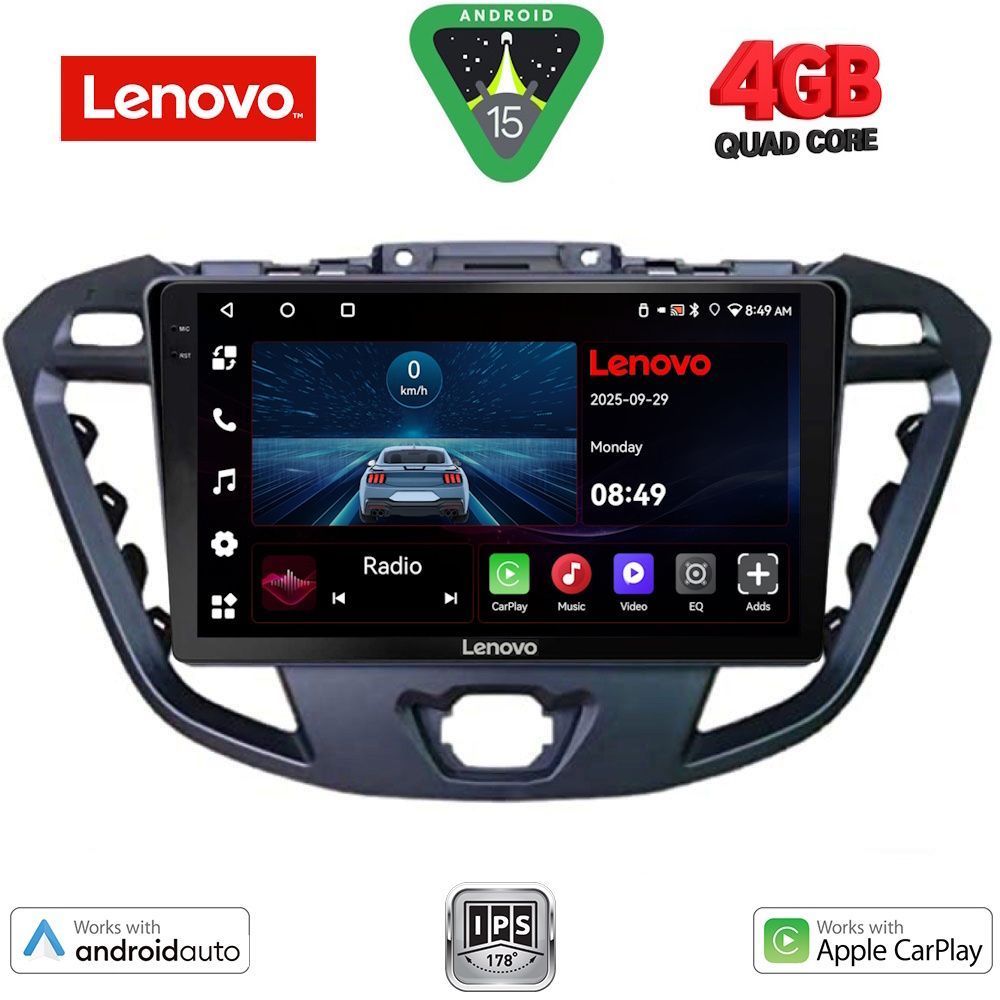 Βλησαρούλης Car Center - LENOVO LVE 8177_CPAA (9inc) MULTIMEDIA TABLET for FORD TRANSIT CUSTOM | TOURNEO CUSTOM mod. 2013-2019
