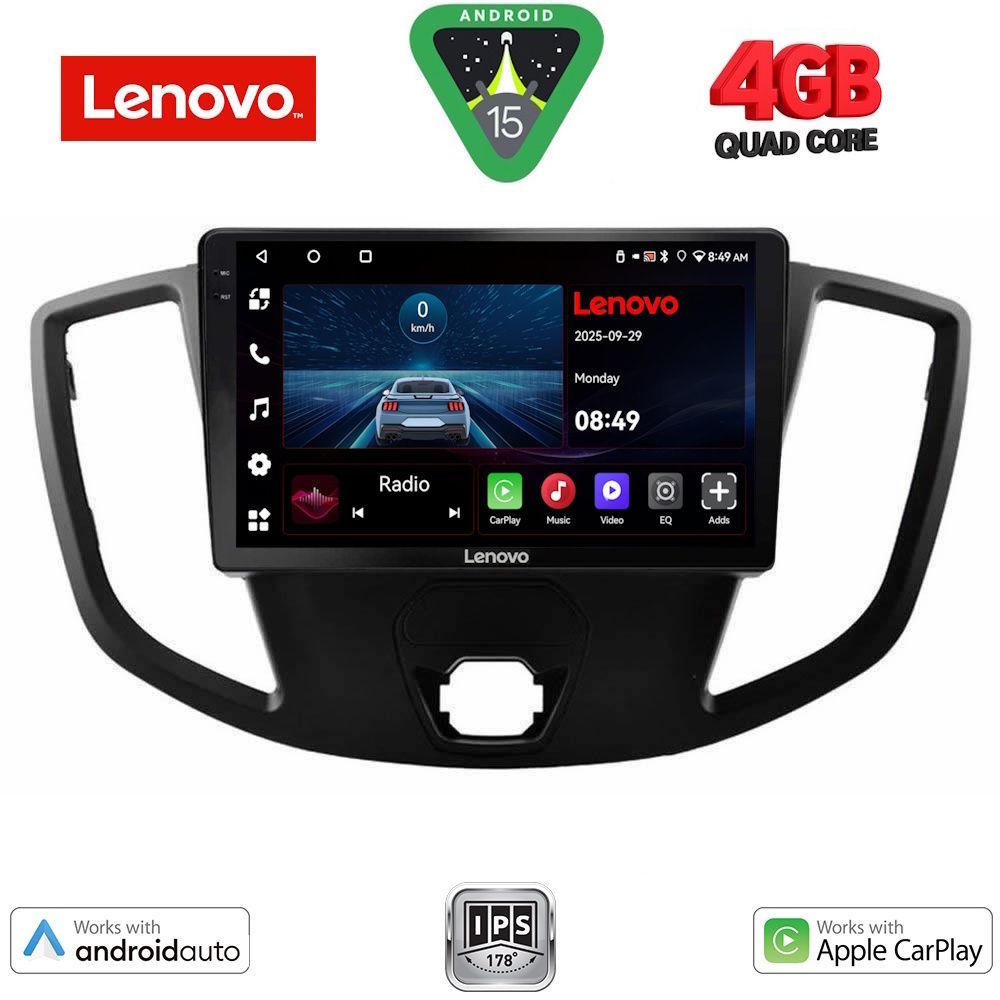 Βλησαρούλης Car Center - LENOVO LVE 8179_CPAA  (9inc) MULTIMEDIA TABLET for FORD TRANSIT mod. 2014-2020