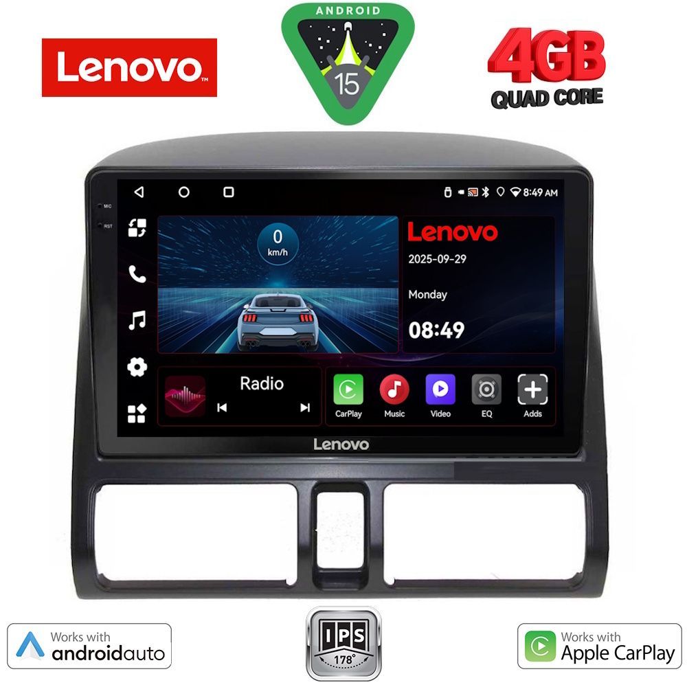 Βλησαρούλης Car Center - LENOVO LVE 8196_CPAA CLIMA (9inc) MULTIMEDIA TABLET for HONDA CRV mod. 1996-2006