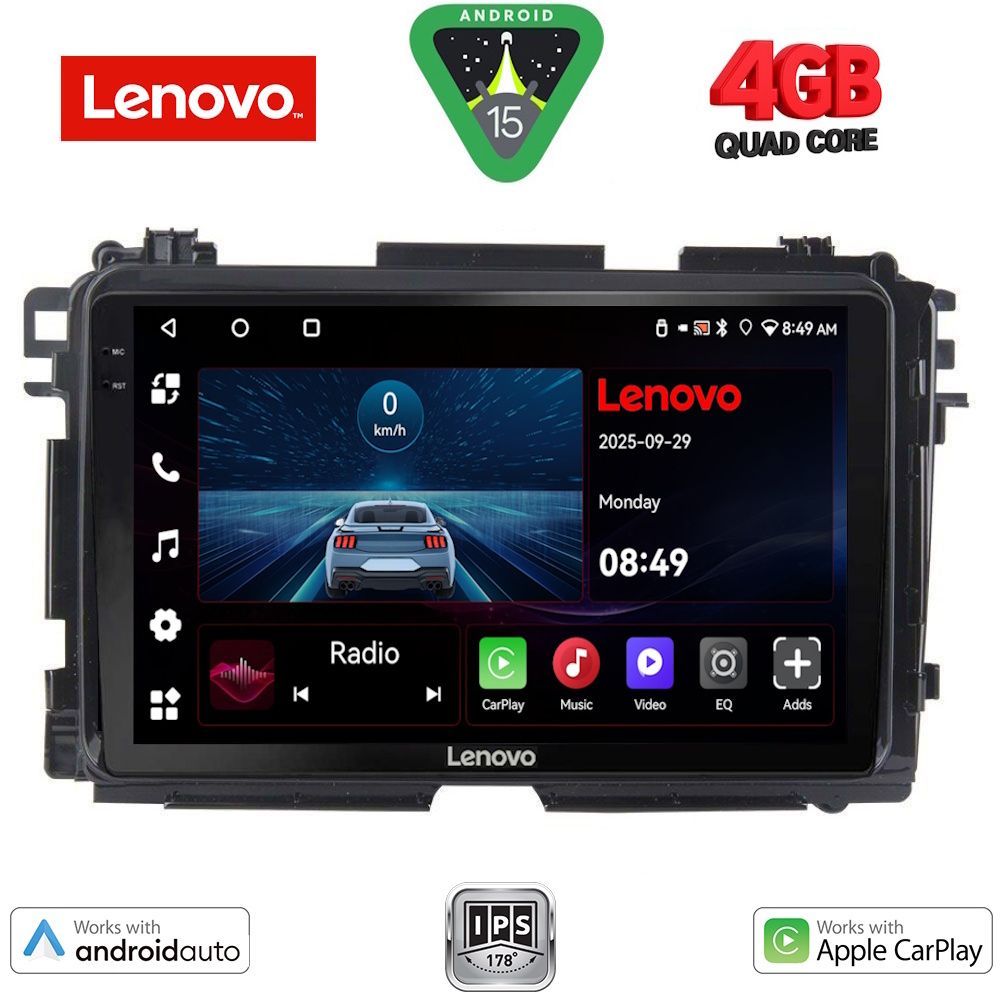 Βλησαρούλης Car Center - LENOVO LVE 8201_CPAA (9inc) MULTIMEDIA TABLET for HONDA HRV mod. 2015-2021