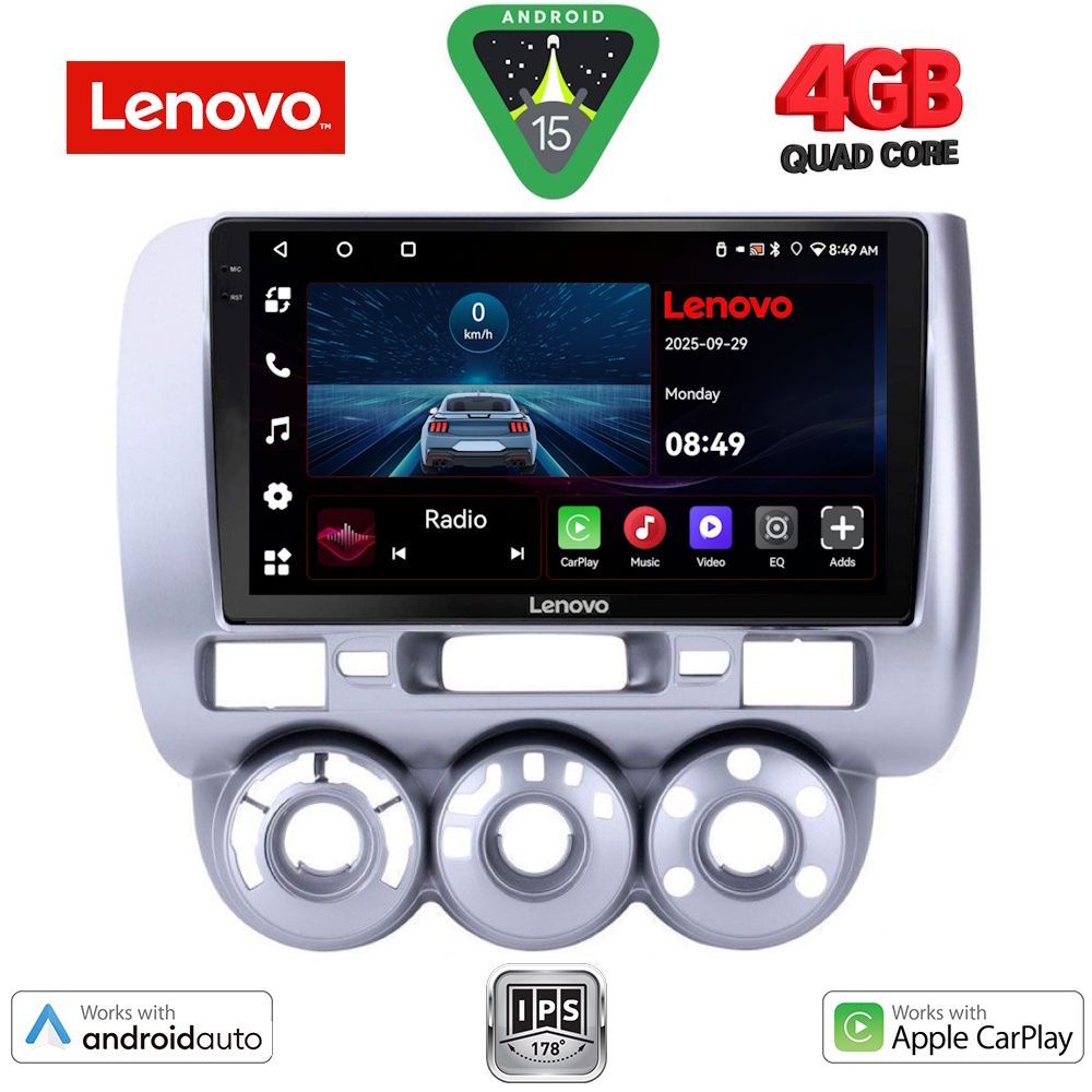 Βλησαρούλης Car Center - LENOVO LVE 8210_CPAA A/C (9inc) MULTIMEDIA TABLET for HONDA JAZZ mod. 2002-2008