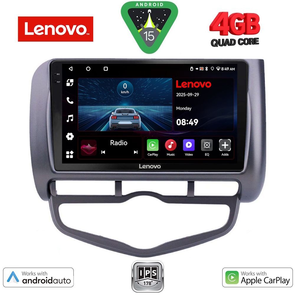 Βλησαρούλης Car Center - LENOVO LVE 8210_CPAA CLIMA (9inc) MULTIMEDIA TABLET for HONDA JAZZ mod. 2002-2008