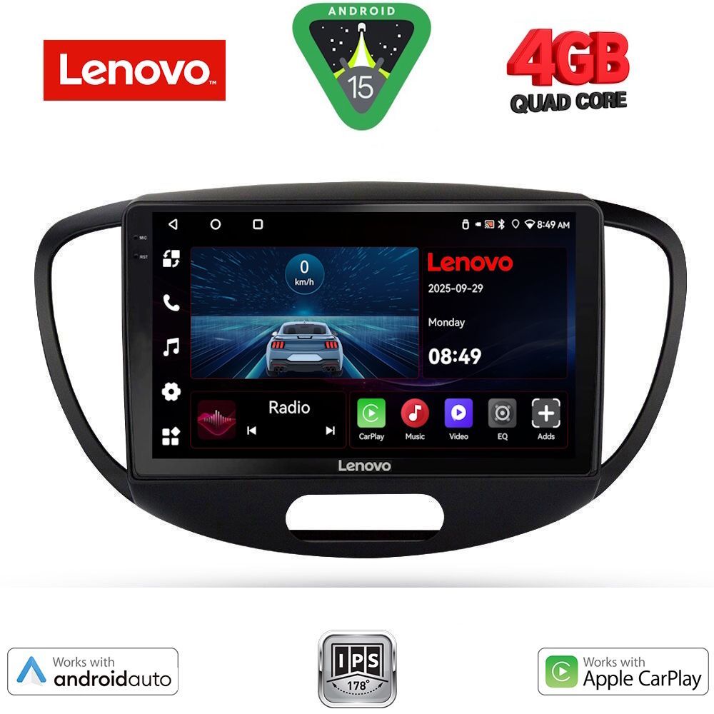 Βλησαρούλης Car Center - LENOVO LVE 8223_CPAA (9inc) MULTIMEDIA TABLET for HYUNDAI i10 mod. 2008-2013