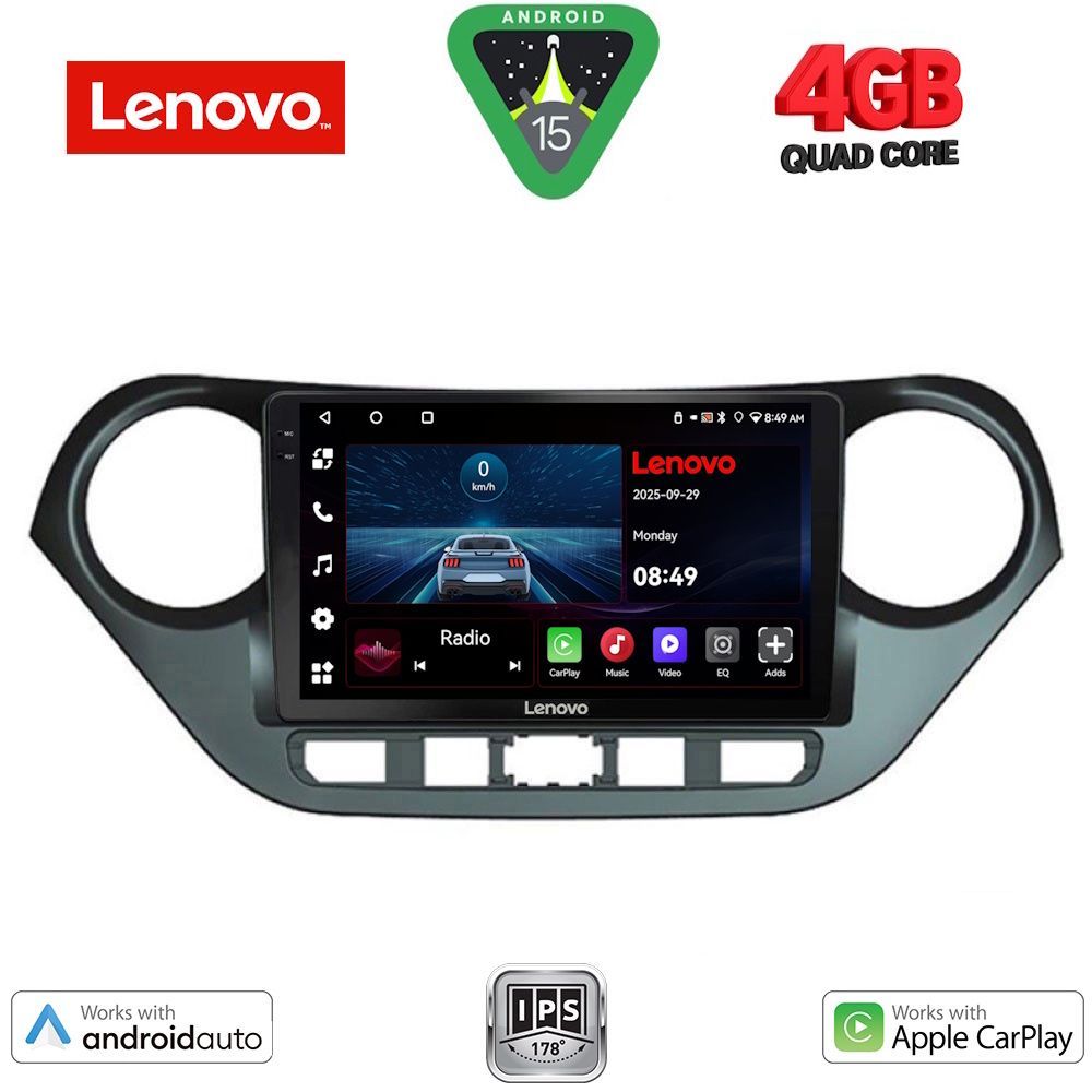 Βλησαρούλης Car Center - LENOVO LVE 8224_CPAA (9inc) MULTIMEDIA TABLET for HYUNDAI i10 mod. 2014-2020