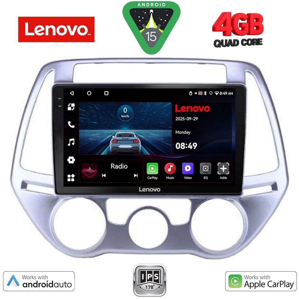 Βλησαρούλης Car Center - LENOVO LVE 8227_CPAA A/C (9inc) MULTIMEDIA TABLET for HYUNDAI i20 mod. 2008-2012