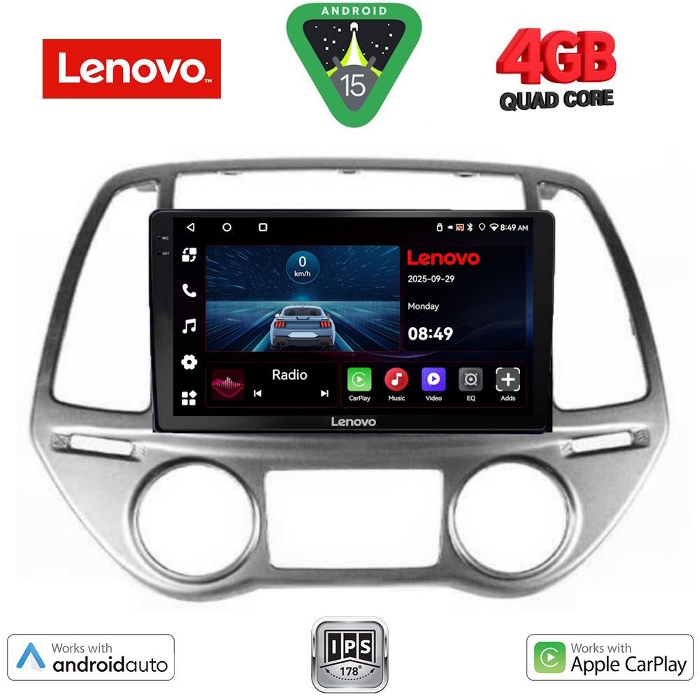 Βλησαρούλης Car Center - LENOVO LVE 8227_CPAA CLIMA (9inc) MULTIMEDIA TABLET for HYUNDAI i20 mod. 2008-2012