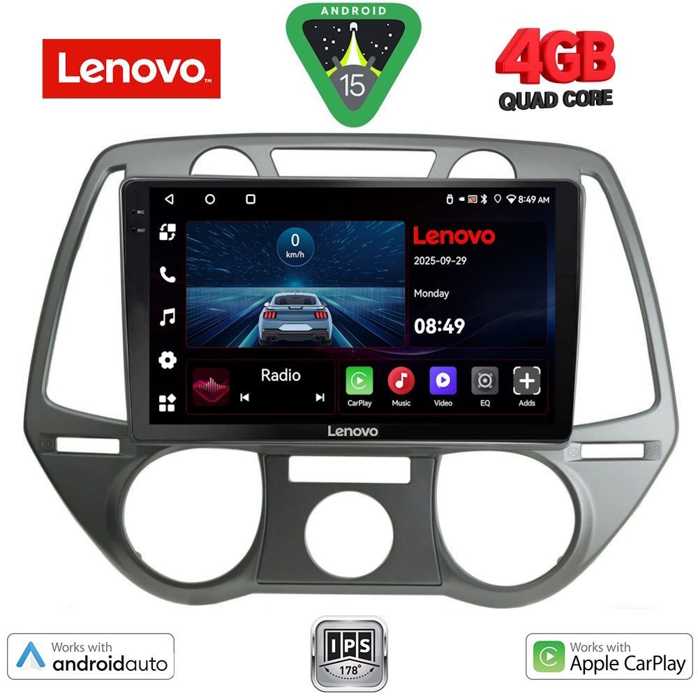 Βλησαρούλης Car Center - LENOVO LVE 8228_CPAA A/C (9inc) MULTIMEDIA TABLET for HYUNDAI i20 mod. 2008-2012