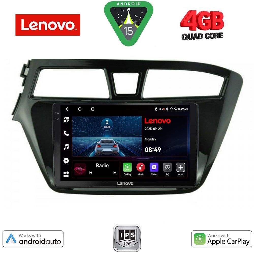 Βλησαρούλης Car Center - LENOVO LVE 8229_CPAA (9inc) MULTIMEDIA TABLET for HYUNDAI i20 mod. 2014-2018