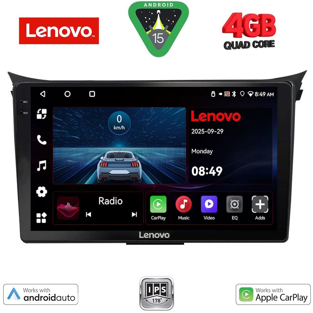 Βλησαρούλης Car Center - LENOVO LVE 8232_CPAA (9inc) MULTIMEDIA TABLET for HYUNDAI i30  mod. 2012-2017