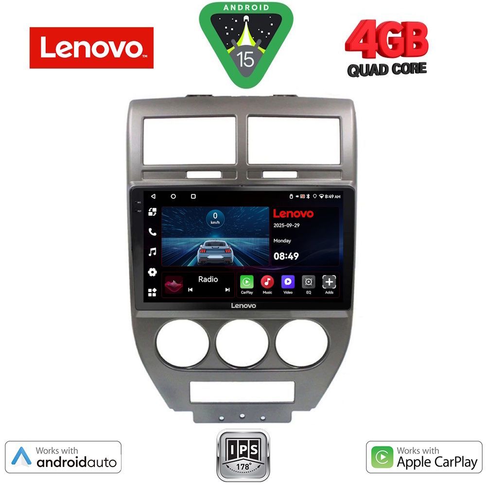 Βλησαρούλης Car Center - LENOVO LVE 8276_CPAA (10inc) MULTIMEDIA TABLET for JEEP COMPASS - PATRIOT mod. 2007-2016