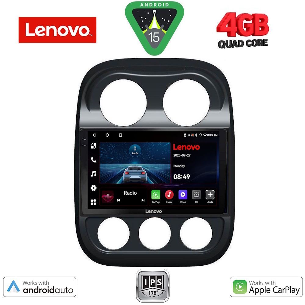 Βλησαρούλης Car Center - LENOVO LVE 8277_CPAA (10inc) MULTIMEDIA TABLET for JEEP COMPASS – PATRIOT mod. 2007-2016