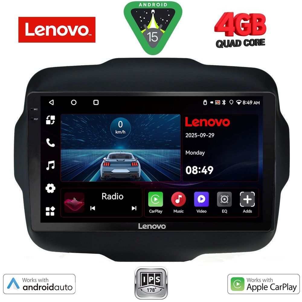 Βλησαρούλης Car Center - LENOVO LVE 8290_CPAA (9inc) MULTIMEDIA TABLET for JEEP RENEGADE  mod. 2014>