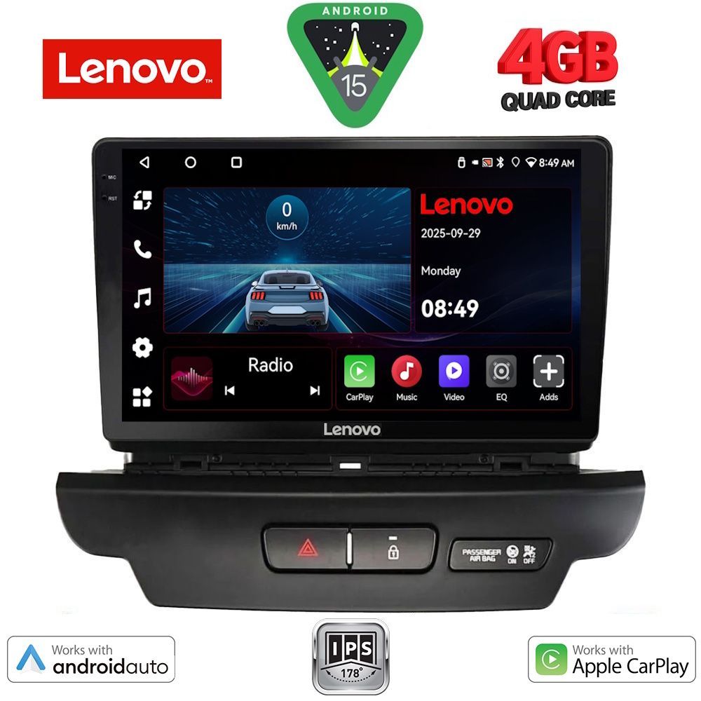 Βλησαρούλης Car Center - LENOVO LVE 8304_CPAA (9inc) MULTIMEDIA TABLET for KIA CEED - XCEED mod. 2018-2022
