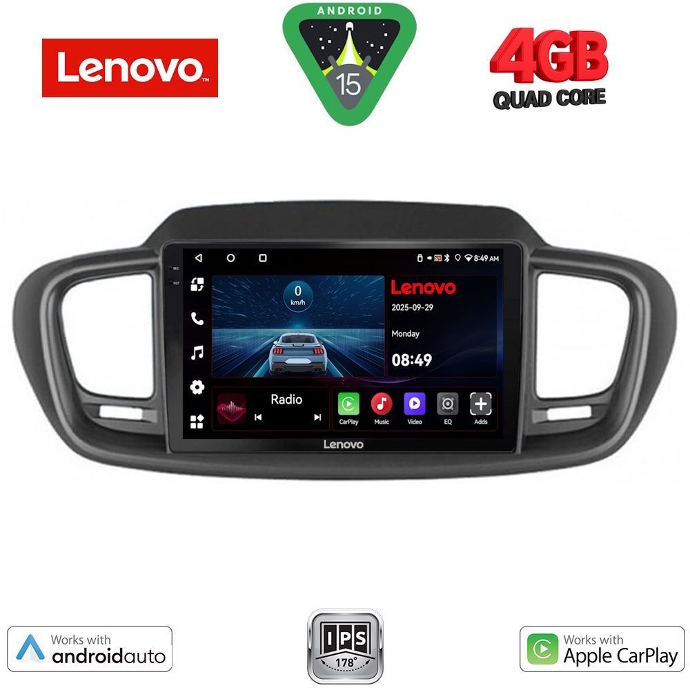 Βλησαρούλης Car Center - LENOVO LVE 8319_CPAA (10inc) MULTIMEDIA TABLET for KIA SORENTO mod. 2014-2020