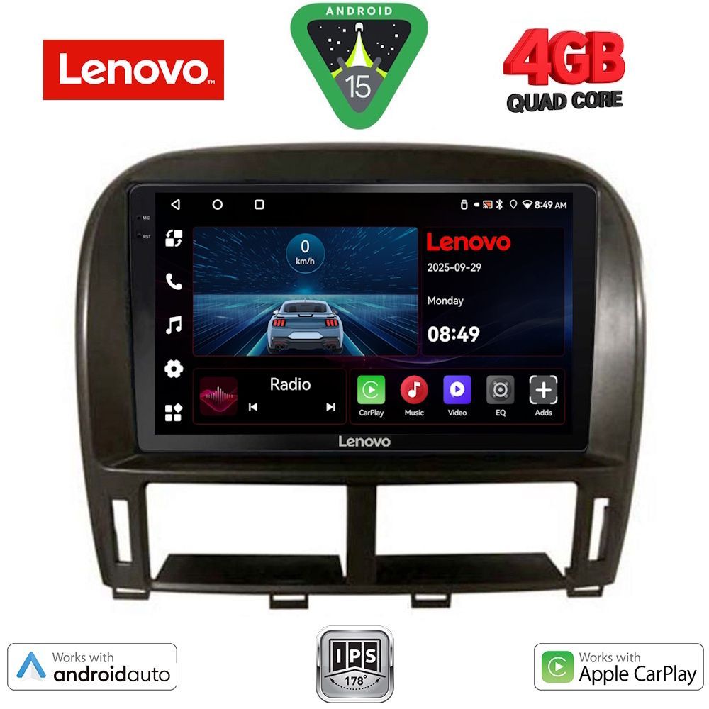 Βλησαρούλης Car Center - LENOVO LVE 8343_CPAA (9inc) MULTIMEDIA TABLET for LEXUS LS 430 – XF 430 mod. 2000-2006