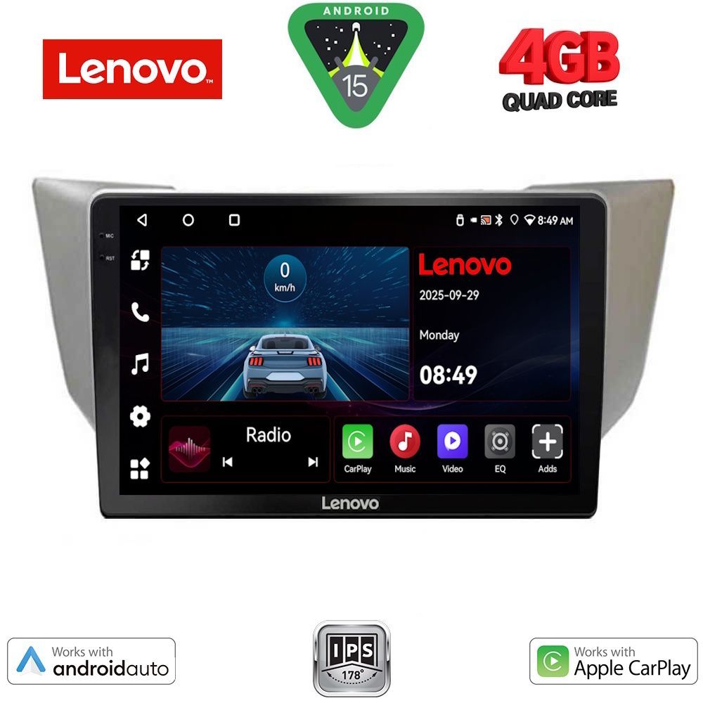 Βλησαρούλης Car Center - LENOVO LVE 8345_CPAA (9inc) MULTIMEDIA TABLET for LEXUS RX 300 – 400 mod. 2003-2008