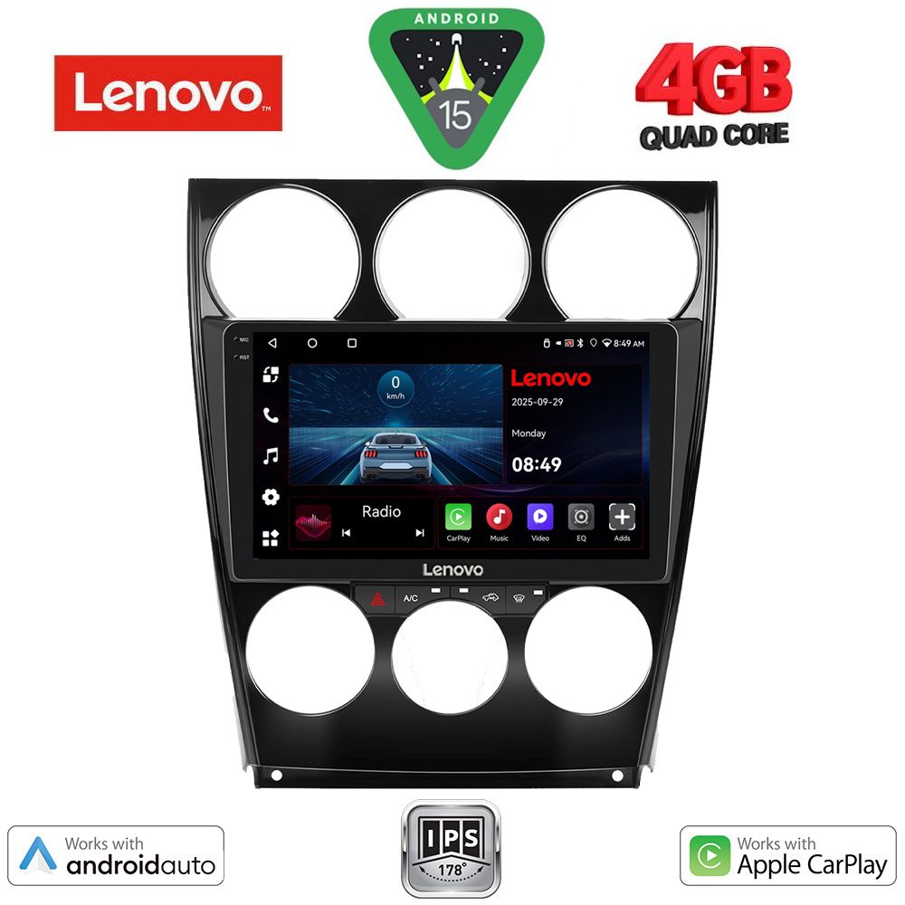 Βλησαρούλης Car Center - LENOVO LVE 8375_CPAA (9inc) MULTIMEDIA TABLET for MAZDA 6 (FACELIFT) mod. 2005-2008