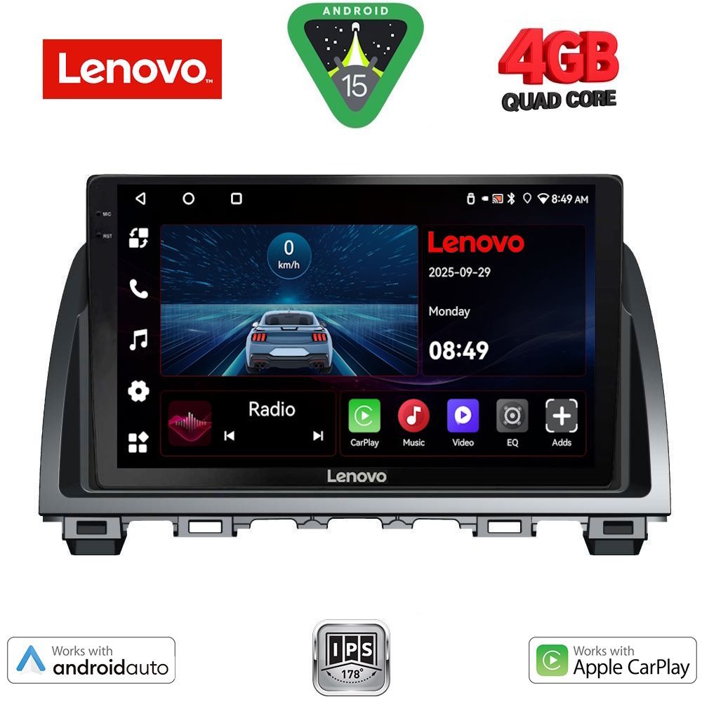 Βλησαρούλης Car Center - LENOVO LVE 8378_CPAA (9inc) MULTIMEDIA TABLET for MAZDA 6 mod. 2012-2017