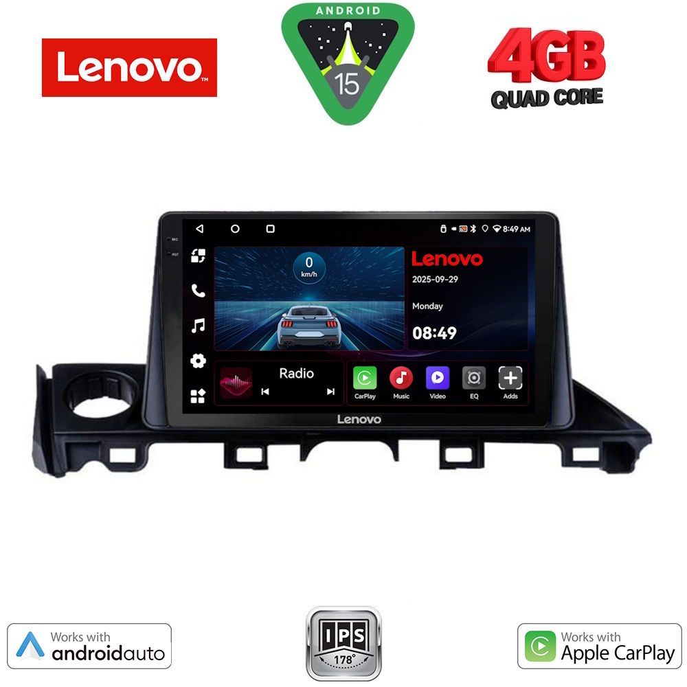 Βλησαρούλης Car Center - LENOVO LVE 8379_CPAA (9inc) MULTIMEDIA TABLET for MAZDA 6 mod. 2017-2020