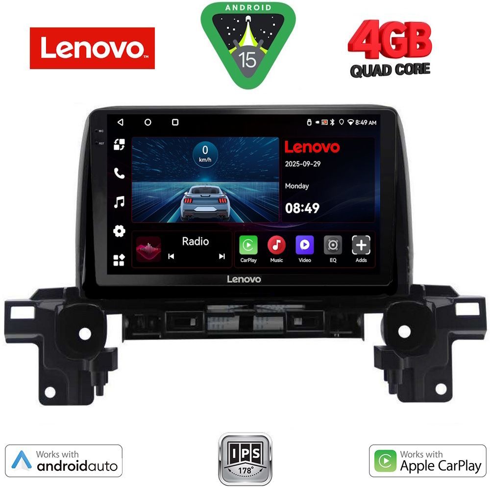 Βλησαρούλης Car Center - LENOVO LVE 8381_CPAA (9inc) MULTIMEDIA TABLET for MAZDA CX5 mod. 2017-2025