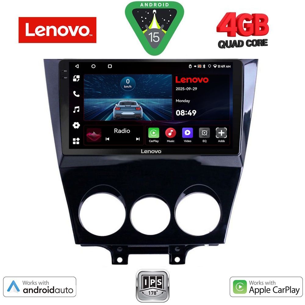 Βλησαρούλης Car Center - LENOVO LVE 8395_CPAA (9inc) MULTIMEDIA TABLET for MAZDA RX8 mod. 2008>