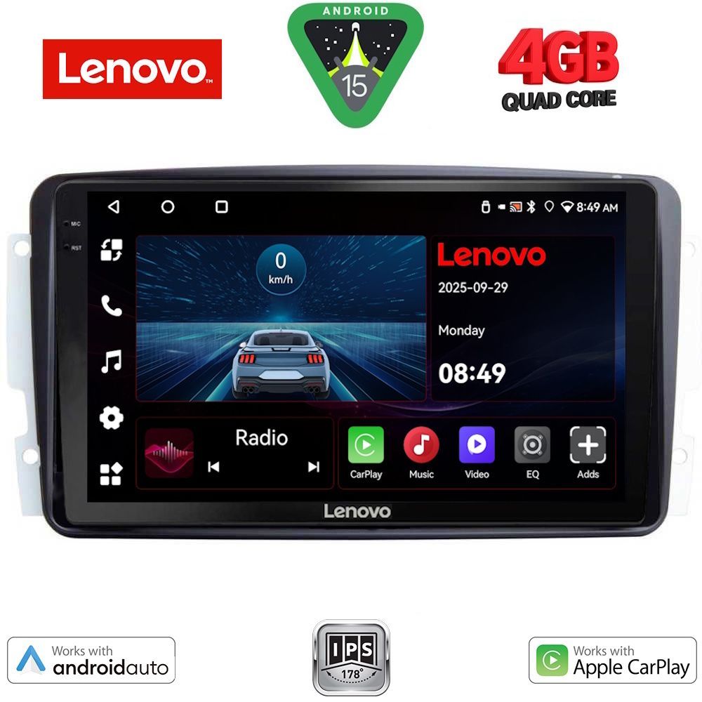 Βλησαρούλης Car Center - LENOVO LVE 8401_CPAA (9inc) MULTIMEDIA TABLET for MERCEDES CLK (W209) mod. 2000-2004