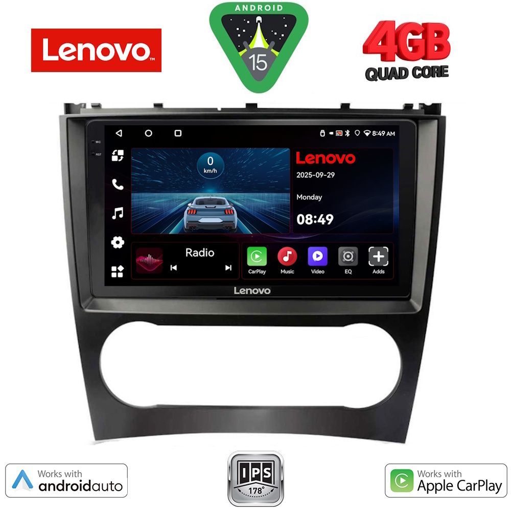 Βλησαρούλης Car Center - LENOVO LVE 8404_CPAA (9inc) MULTIMEDIA TABLET for MERCEDES C – CLK (W203-209) mod. 2004-2008