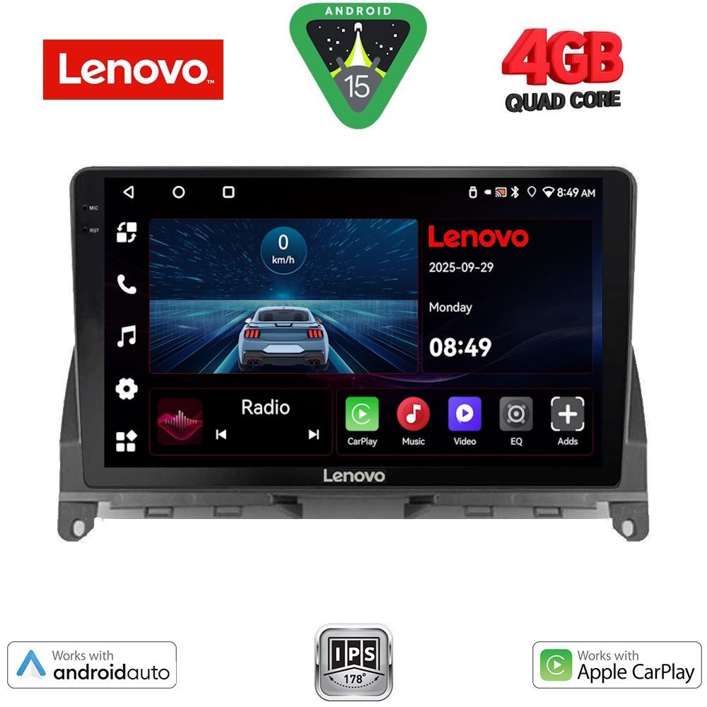 Βλησαρούλης Car Center - LENOVO LVE 8405_CPAA (9inc) MULTIMEDIA TABLET for MERCEDES C (W204) mod. 2007-2011