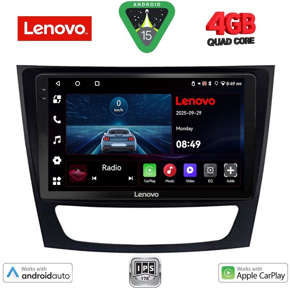 Βλησαρούλης Car Center - LENOVO LVE 8408_CPAA (9inc) MULTIMEDIA TABLET for MERCEDES E (W211) – CLS (W219) mod. 2003-2009