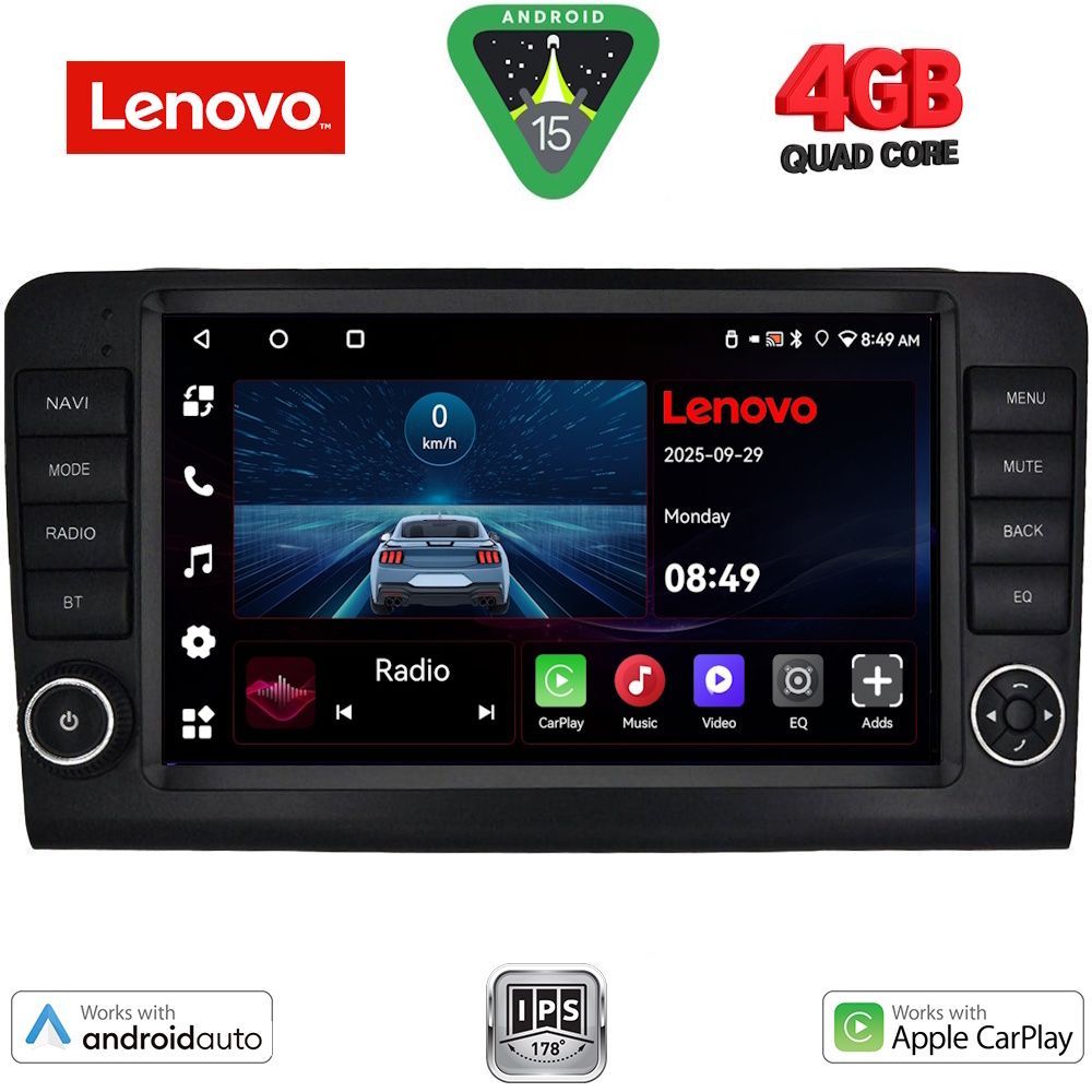 Βλησαρούλης Car Center - LENOVO LVE 8416_CPAA (9inc) MULTIMEDIA TABLET for MERCEDES ML (W164) – GL (X164) mod. 2005-2011